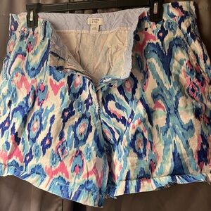 crown & ivy Blue and Pink Patterned Women's Shorts